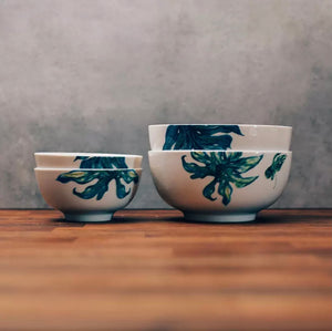 Green Foliage Set of 2 Soup Bowl