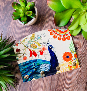 CHARLOTTE Key Holder Peacock