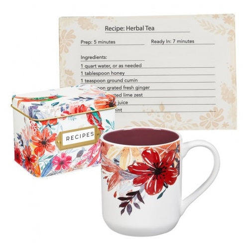 STELLA Cup & Recipe Tin Set Blooming Garden