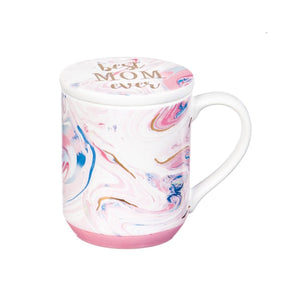 MARION Best Mom Ever Cup with Coaster