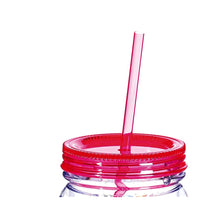 Load image into Gallery viewer, POLLY Acrylic Mason Jar with Straw Shades of Indigo
