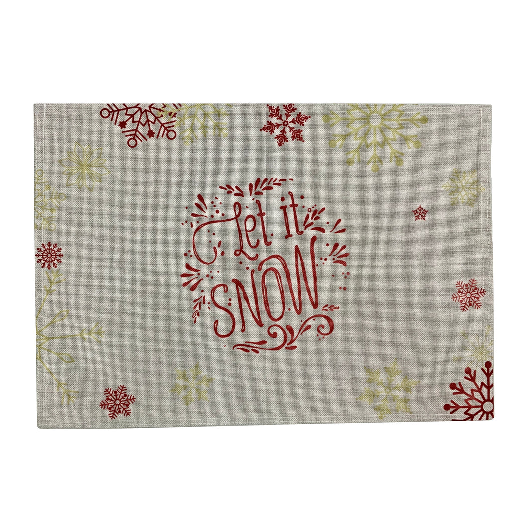 TILDA Placemat set of 2 Let It Snow