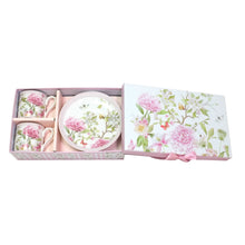 Load image into Gallery viewer, Peony Garden Espresso Cups &amp; Saucers Set
