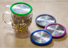 Load image into Gallery viewer, STEEP Stainless Steel Infuser with Cover Blue
