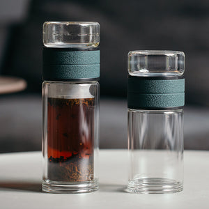 TEA TO GO Double Wall Glass Tumbler Tall