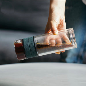 TEA TO GO Double Wall Glass Tumbler Tall