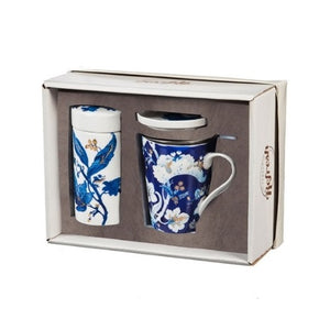 NORA Tea Gift Set Blue Floral Etoile