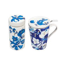 Load image into Gallery viewer, NORA Tea Gift Set Blue Floral Etoile
