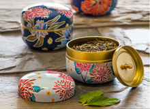 Load image into Gallery viewer, CORINNE Tea Tin Purple Garden
