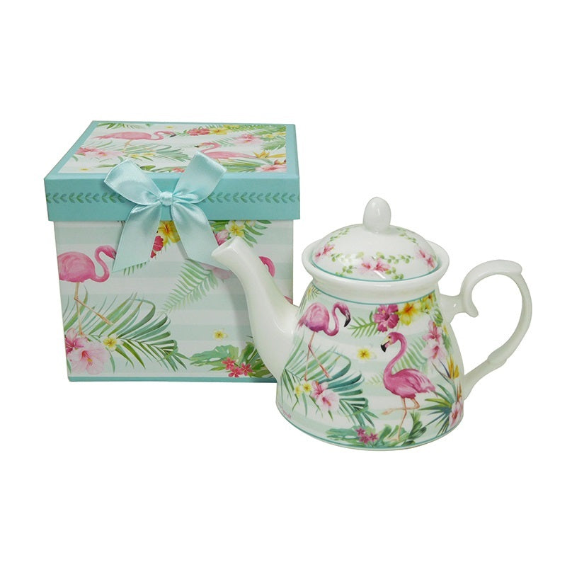 Tropical Flamingo Tea Pot