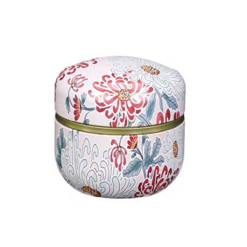 CORINNE Tea Tin Pink Floral Garden