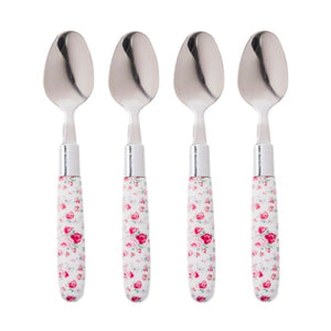 PETIT Set of 4 Teaspoons Pink Flowers